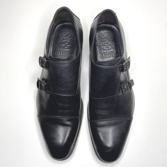 Vince Camuto Double Monk Strap Shoes Mens Sz 11 Gabriel Black Leather main image 12